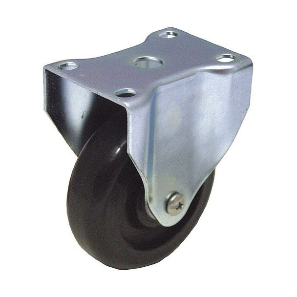 NSF-Listed Plate Caster,275 lb. Load,Black Wheel