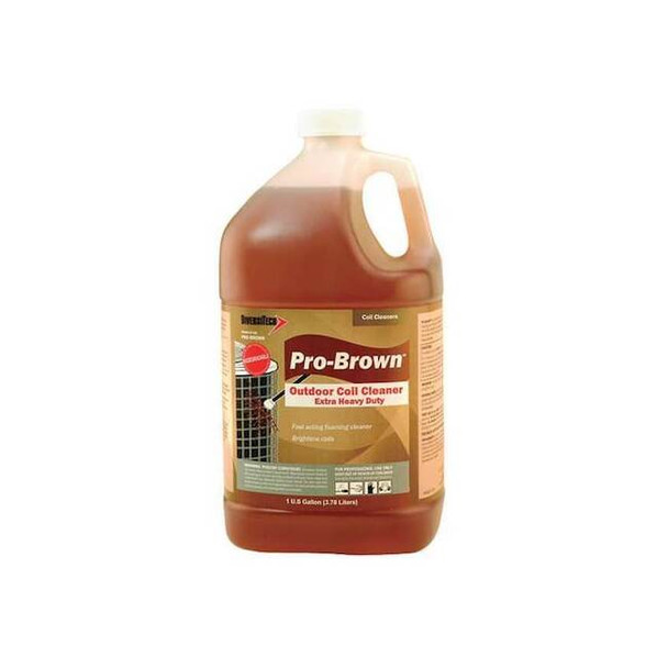 Diversitech Coil Cleaner,Bottle,1 gal.,Unscented PRO-BROWN Pack of 4