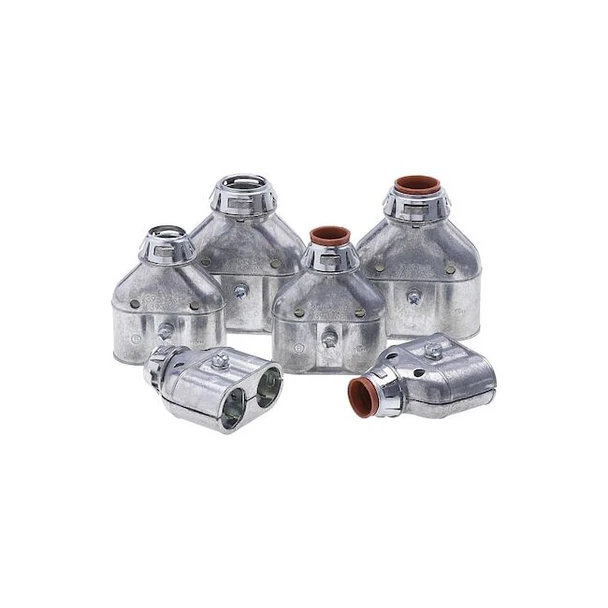 Flexible MC Connector, 1-1/2 in, Set Screw, Die Cast Zinc, Gray Pack of 50