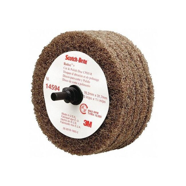 Scotch-Brite Quick Change Disc,Non-Woven,3" dia. 7000120704 Pack of 10
