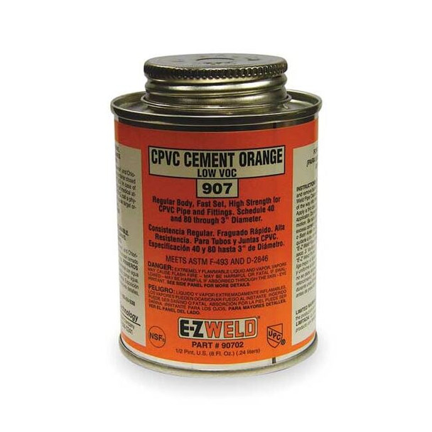 Ez Weld CPVC Cement,8 Oz,Orange EZ20702