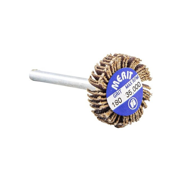 Merit Micro-Mini Flap Wheel 3/4x3/16x1/8 In. H 08834137553 Pack of 10
