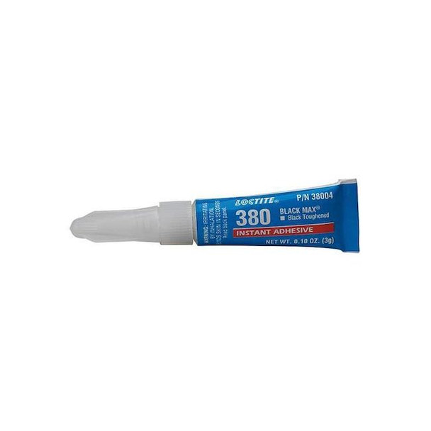 Loctite Instant Adhesive, 380 Series, Black, 0.1 oz, Tube 232834