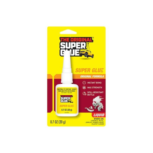 Super Glue Instant Adhesive, Original Series, Clear, 0.7 oz, Bottle 15118