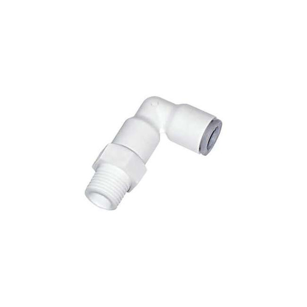 Parker Metric Plastic Push-to-Connect Fitting, Polymer, White 6509 12 21WP2