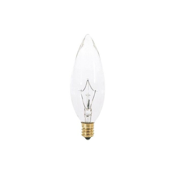 Bulb, Incandescent, 25W, BA9 1/2, Candelabra Base, Decorative Light Pack of 14