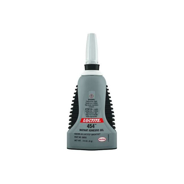 Loctite Instant Adhesive, 454 Series, Clear, 0.14 oz, Bottle 680522