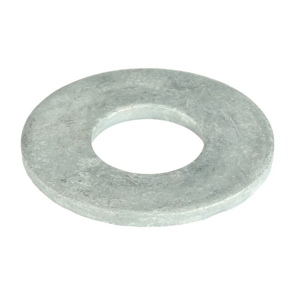 Flat Washer, For Screw Size 3/8" ,Steel Hot Dipped Galvanized Finish, 100 PK