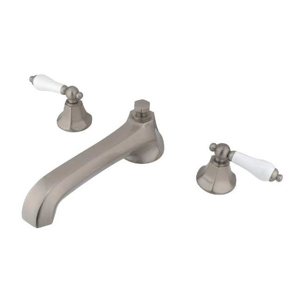 Kingston Brass Roman Tub Faucet, Brushed Nickel, Deck Mount KS4308PL