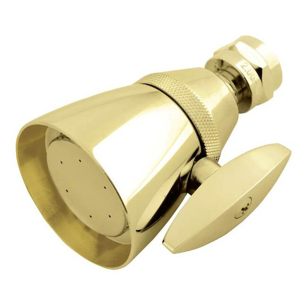 Kingston Brass Shower Head, Polished Brass, Wall Mount K132A2
