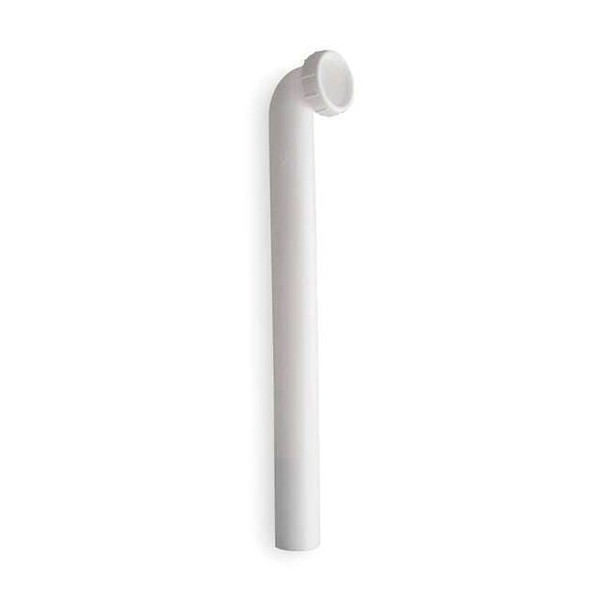 1-1/2 Dia, Polypropylene, White/Plastic, Kitchen, Waste Arm