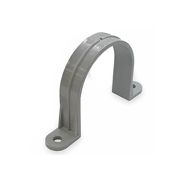 Cantex Two Hole Strap, Conduit; Pipe Use, 1/2 in, PVC, None 5133736 Pack of 5