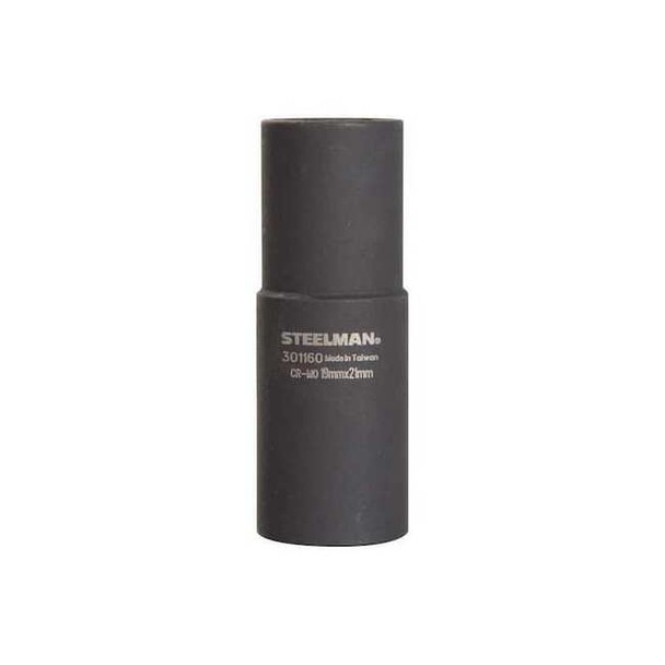 Steelman 1/2" Drive Impact Socket black oxide, Flip 19/21mm 301160 Pack of 2