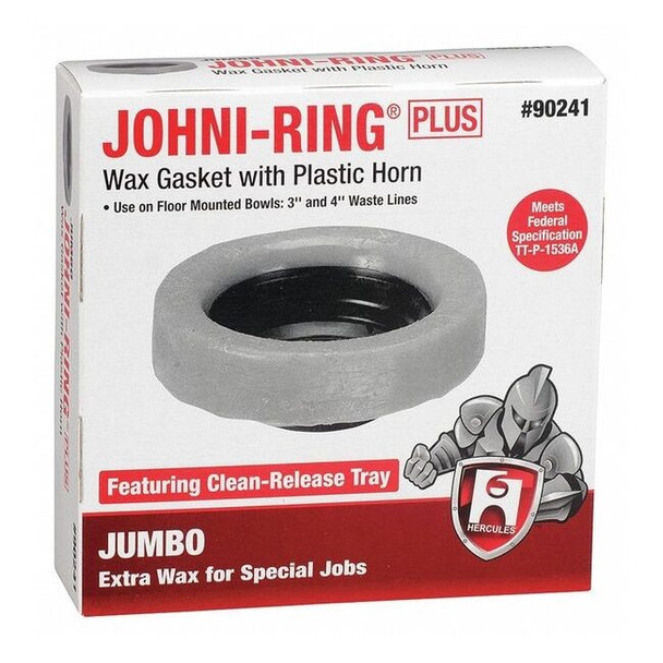 Hercules Toilet Bowl Ring, Jumbo, Wax, 3in-4in 90241