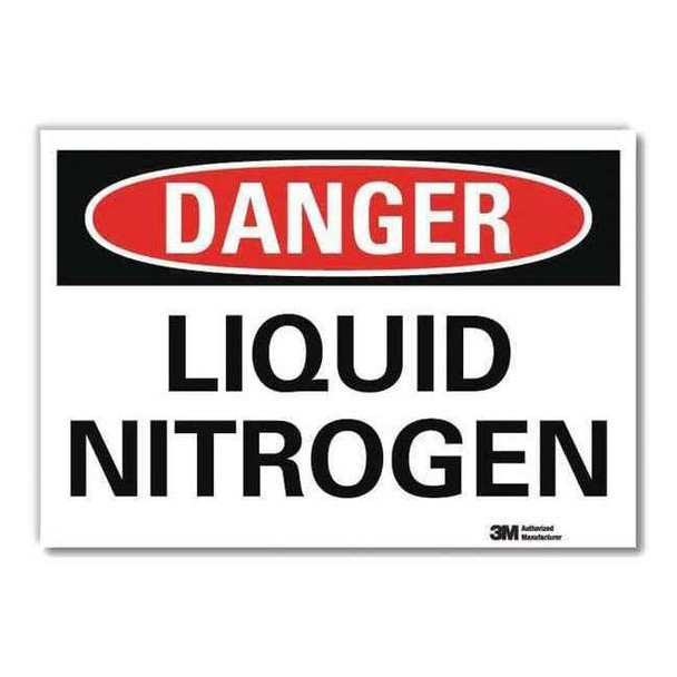 Danger Sign, 5 in H, 7 in W,Horizontal Rectangle, English, U3-1754-RD_7X5