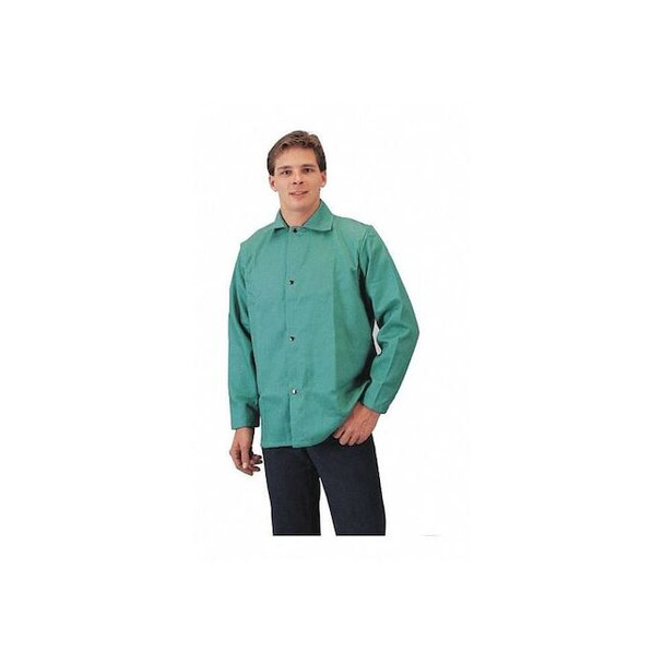 Tillman Jacket, Cotton, 9 oz, 30 in Length, snaps Closure, Green, Xl 6230XL