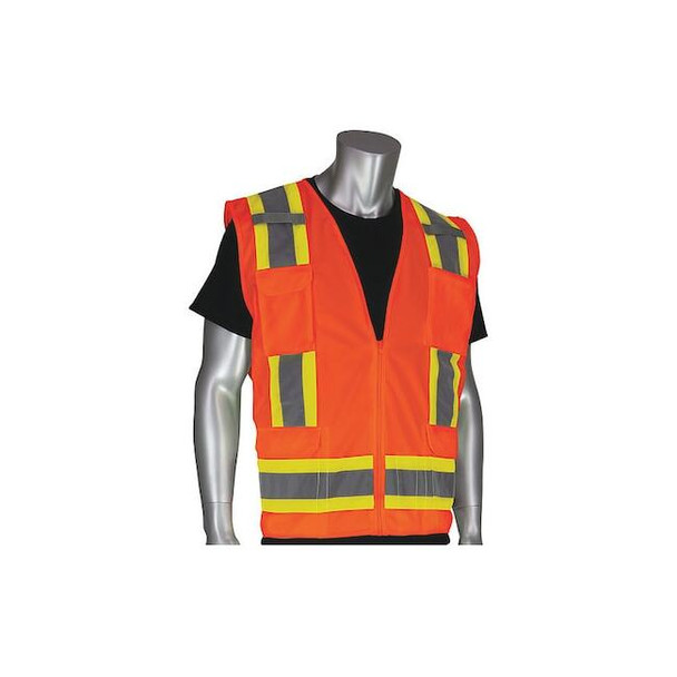 Pip Hi-Visibility Vest,8 Pockets,Org,S 302-0500-ORG/S Pack of 10