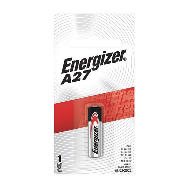 Energizer Alkaline Battery, A27 12V DC 1 PK A27BPZ