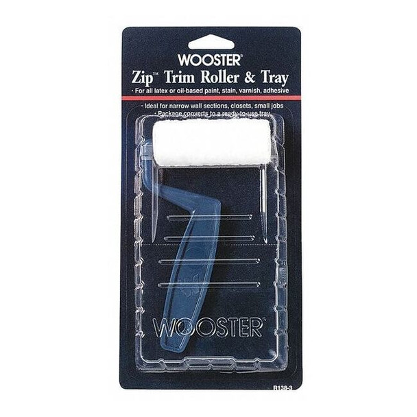Wooster Trim Paint Roller Kit,3" L,3/16" Nap R138-3