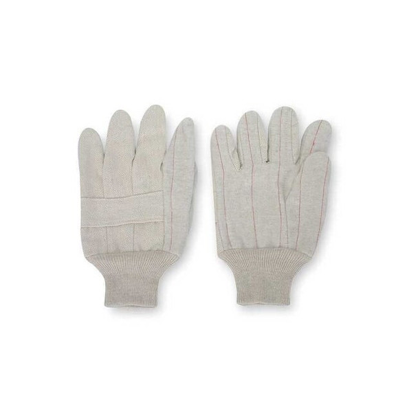 Knit Gloves, Cotton/Polyester, None Uncoated, Knit, Beige, L, 1 PR Pack of 12