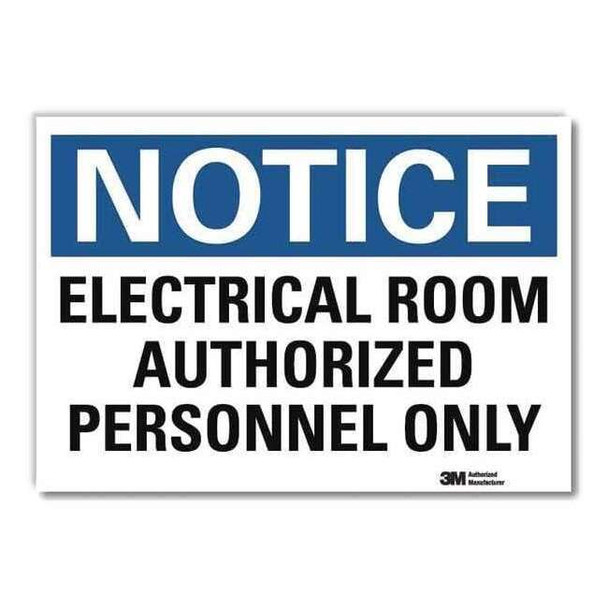 NoticeSign, ReflcSelfAdhVinyl, 14inWx10inH, U5-1169-RD_14X10