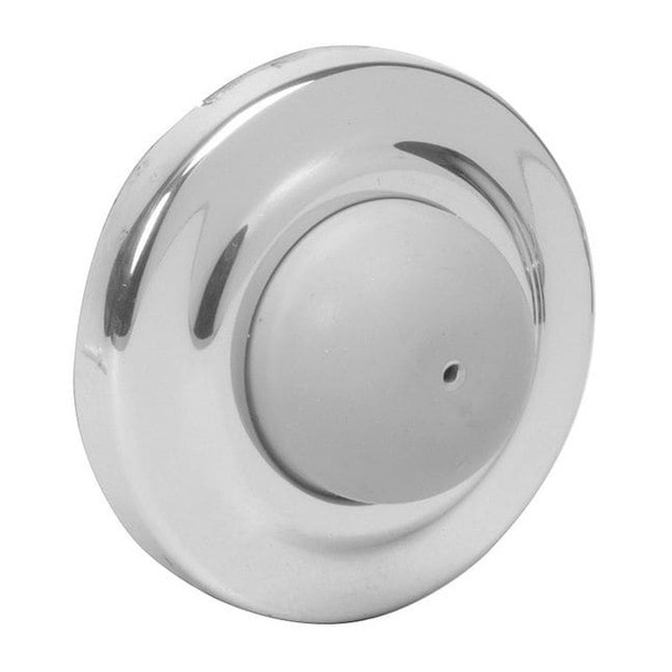 Door Stop, Stainless Steel, Silver, 2-1/2"H x 2-1/2"W, Length: 1 in Pack of 2