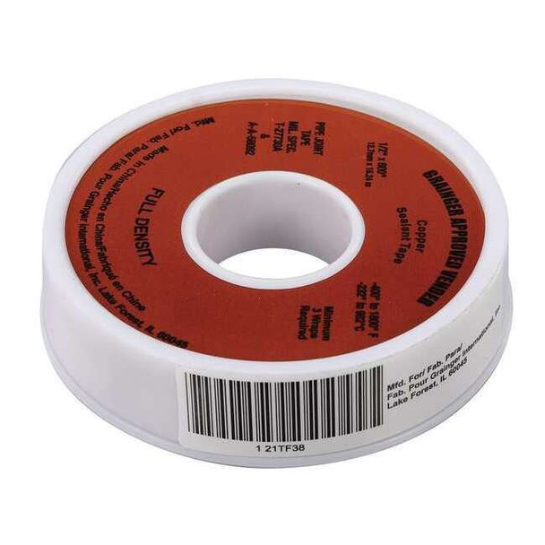 Manufacturer Varies Sealant Tape,1/2 x 600 In 21TF38