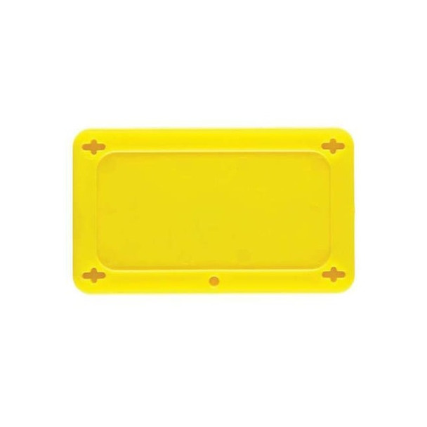 Blank Tag, Plastic, 2 3/16 in H x 3 11/16 in W, Yellow, Rectangle Pack of 5