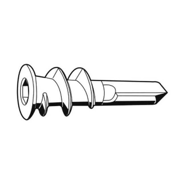 Wall Anchor, Not Rated Tension Strength, 1-11/16"L, Nylon, 100 PK