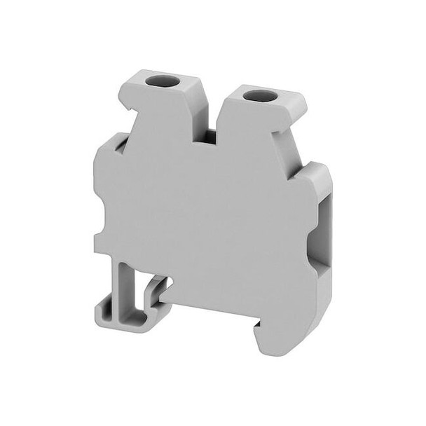 Terminal Block, Pass-Through, 1 Pole, 20 A, 600 V AC, 12 AWG, Gray Pack of 50
