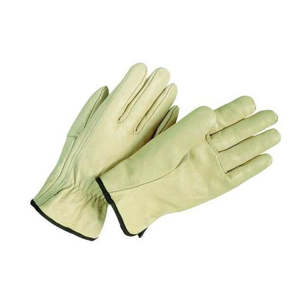 Leather Drivers Gloves, Cowhide, Full Finger, Shirred Slip-On, XL, 1 Pair