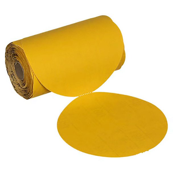 3M™ Stikit™ Gold Abrasive Disc Roll 09306, 240, 5 in (125 mm), No Hole, 100 Discs/Roll 6 Rolls/Case 09306