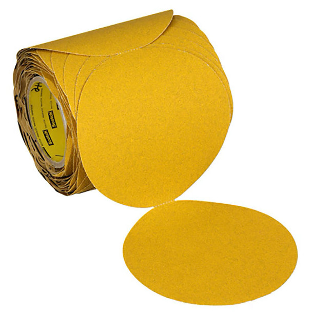 3M™ Stikit™ Gold Abrasive Disc Roll 09350, 80D, 8 in (203 mm), No Hole, 100 Discs/Roll 6 Rolls/Case 09350