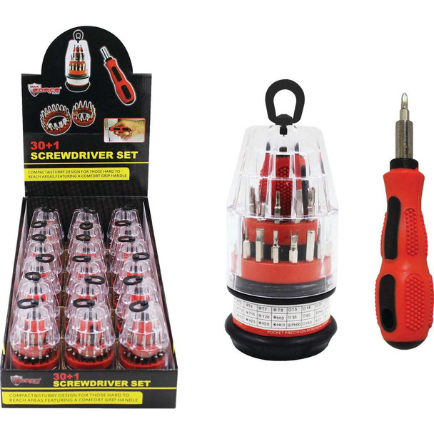 Diamond Visions 30-Piece Multi-Bit Set + Screwdriver 22-2221525 Pack of 18