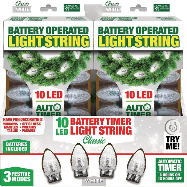 Magic Seasons White Classic Bulb Light String 702653 Pack of 12