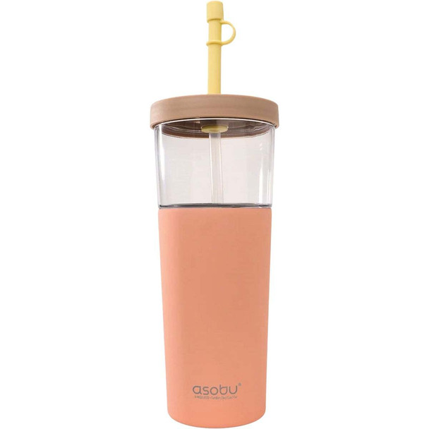Ad-N-Art Marina 2-in-1 Insulated Tumbler and Mug, Pastel Peach SM90PPC