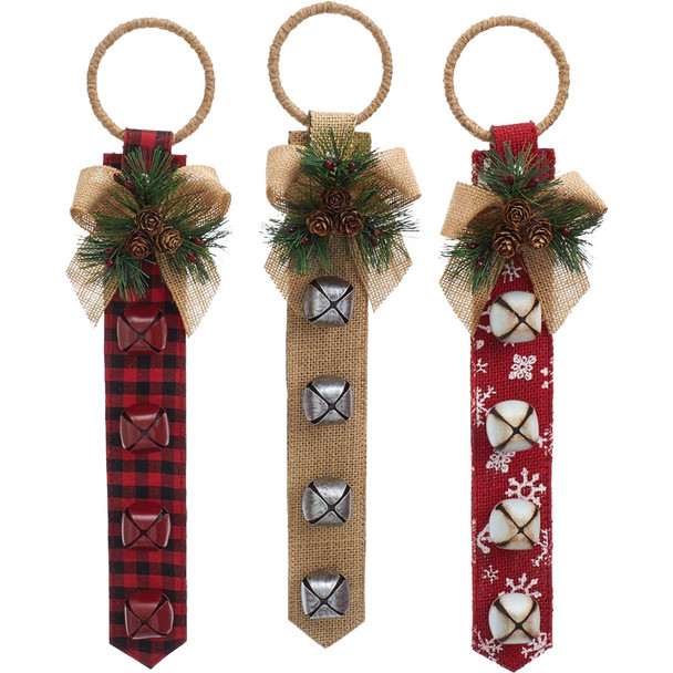 Kurt Adler Door Hanger with Bells D3547 Pack of 6