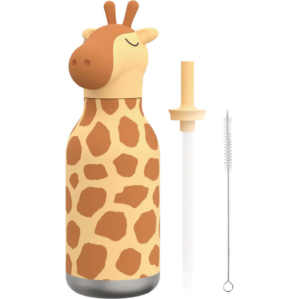 Ad-N-Art 16 Oz. Bestie Animal Insulated Water Bottle, Giraffe Spots SBV44GF