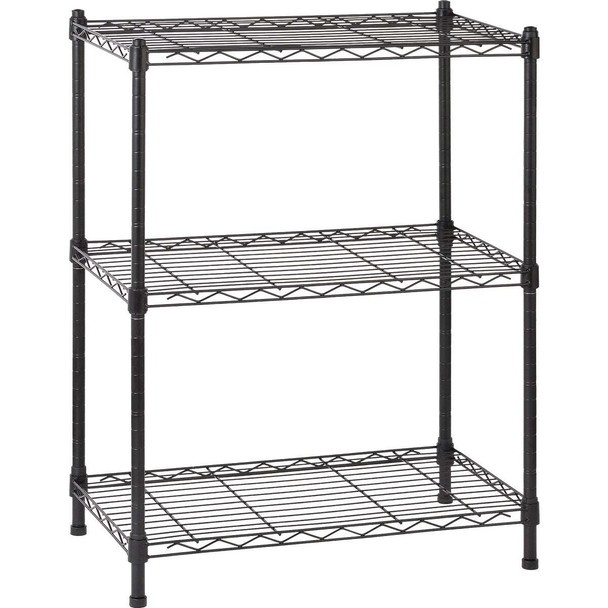 Muscle Rack 24 In. x 14 In. x 30 In. 3-Tier Black Wire Shelving Unit WS241430-3B