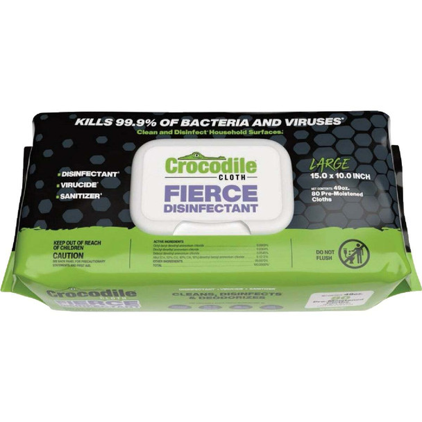 Crocodile Cloth Fierce Disinfectant Wipes (80-Ct.) 9190-080