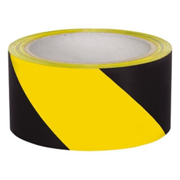 Presco Aisle Marking Tape, Yellow/Black, 1/Roll