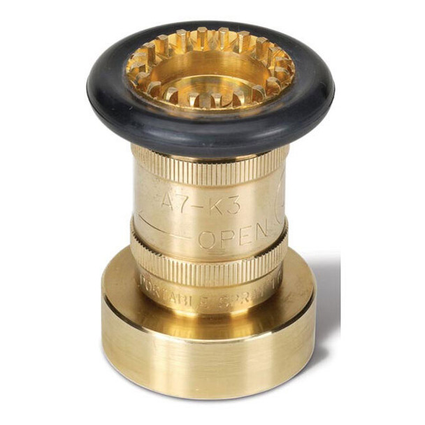 Adjustable Fog Nozzle, Brass, 1 1/2" NST, 1/Each