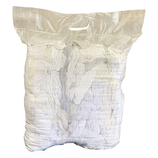FyterTech Spilfyter™ Reclaimed Bulk Rags, T-Shirt, White, 23 lb