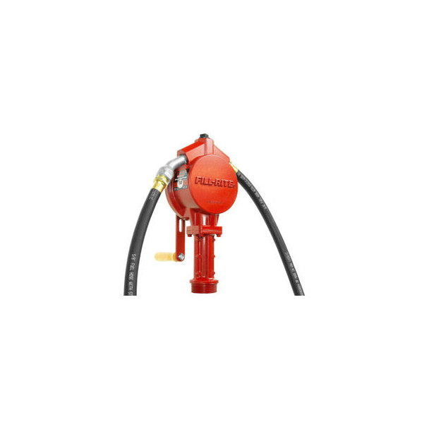 Fill-Rite FR112 Rotary Hand Pump w/20"" Steel Telescoping Suction Pipe 10 Gals p