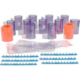 Global Industrial Standard Grade Smooth Clear Strip Door Curtain 12'W x 13'H