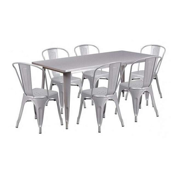 Flash Furniture ET-CT005-6-30-SIL-GG