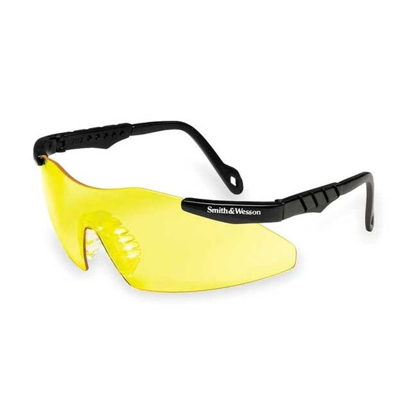 Magnum 3G, Safety Glasses, Anti-Scratch, Amber Lens, Black Frame, Frameless