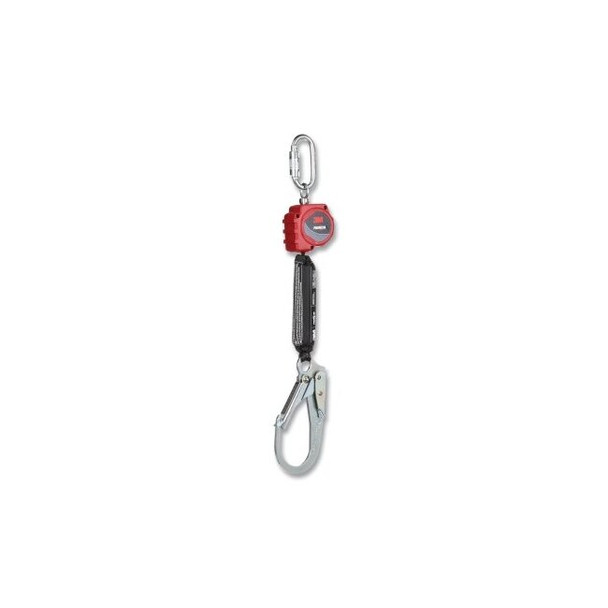 PROTECTA® Personal Self Retracting Lifeline, 6 ft, Web, Carabiner Top Connector, Rebar Snap Hook, 310 lb, Single Leg
