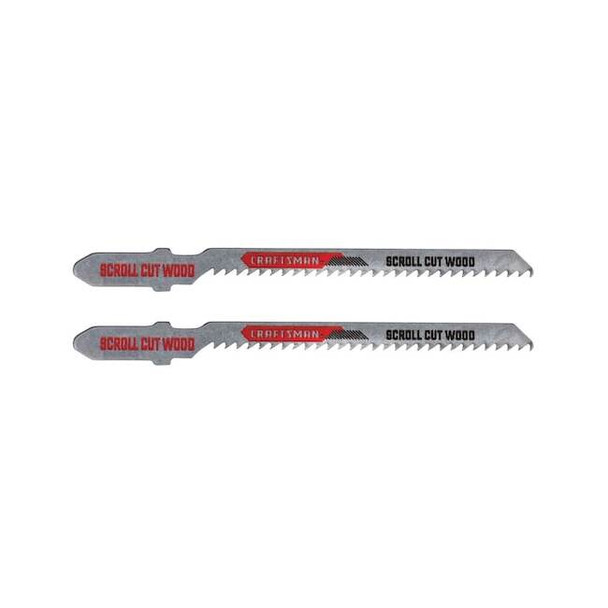 Craftsman T-Shank Scroll Jig Saw Blade,3-1/4,PK2 CMAJ1312WS2