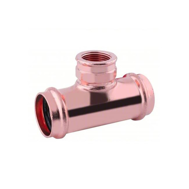 Manufacturer Varies Tee, Copper, Press-fit 1", 1", FNPT 1/2" 816ZA8